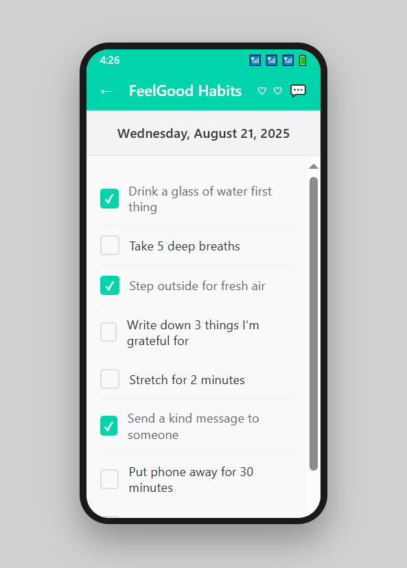 Daily Summary Screenshot